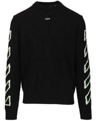 Off-White c/o Virgil Abloh - Round-Neck Knitwear - Lyst