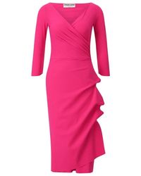 Chiara Boni - Elegantes Drapiertes Midi-Kleid - Lyst