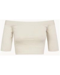 Cortana - Overhemden ,Katoen Crop Top - Lyst