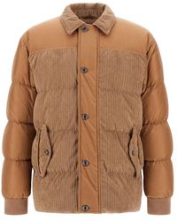 Herno - Jassen ,Bruin ,Polyester Piumino Bimateriale Polar-Tech - Lyst