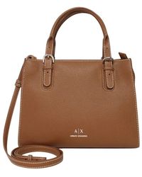 ARMANI EXCHANGE - Handtasche Aus Kunstleder Mit Abnehmbarem Riemen - Lyst