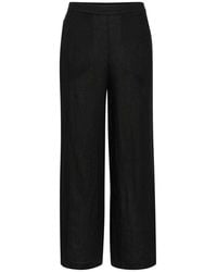 Part Two - Schwarze leinenhose mit elastischem bund - Lyst
