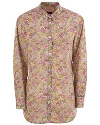 MC2 Saint Barth - Liberty Floral Print Cotton Shirt - Lyst