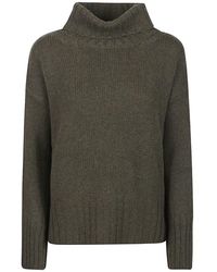 Aragona - Truien & Vesten ,Groen ,Kasjmier Long Sleeve Turtle Neck Sweater - Lyst