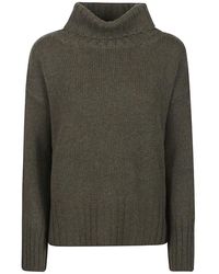 Aragona - Truien & Vesten ,Groen ,Kasjmier Long Sleeve Turtle Neck Sweater - Lyst