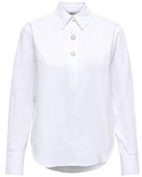 ONLY - Overhemden ,Wit ,Katoen Onllyra Shirt - Lyst