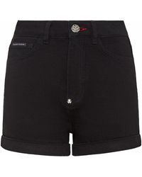 Philipp Plein - Denim Hot Pants - Lyst