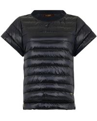 Moorer - Gestreepte T-Shirt Met Korte Mouwen - Lyst