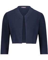 Vera Mont - Jassen ,Blauw ,Veelzijdige Jersey Bolero Jas - Lyst