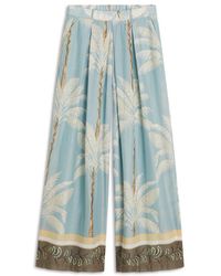 Summum - Broeken ,Veelkleurig ,Broeken Palmtree Print Single Border - Lyst