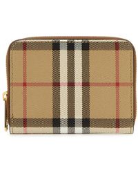 Burberry - Bedrucktes E-Canvas Portemonnaie - Lyst