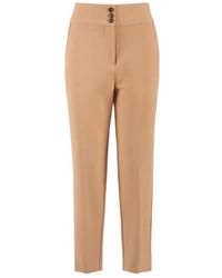Nenette - Broeken ,Polyester Elegante Carrot Fit Polyester Broek - Lyst