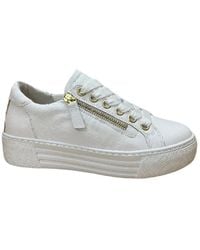 Gabor - Casual Weiße Schnürschuhe Für Damen - Lyst