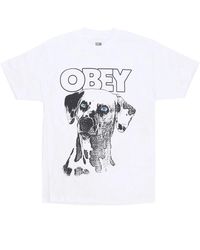 Obey - Tops ,Wit ,Katoen Dalmation Print Tee Wit Shirt - Lyst