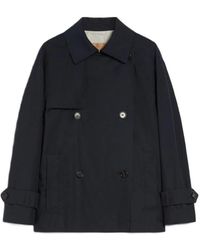 Max Mara - Jassen ,Blauw ,Katoen The Cube Zeno Double-Breasted Jas - Lyst