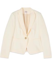 Oltre - Jassen ,Wit ,Leer Korte Blazer - Lyst