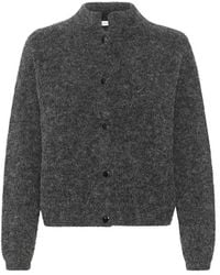 Gestuz - Truien & Vesten ,Grijs ,Wol Kort Cardigan - Lyst