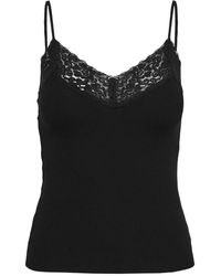 ONLY - Tops ,Zwart ,Tanktop - Lyst