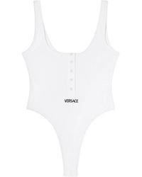 Versace - Geribbelde Katoenen Top - Lyst