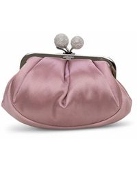 Weekend by Maxmara - Kleine Schultertasche Aus Satin Mit Strasssteinen - Lyst