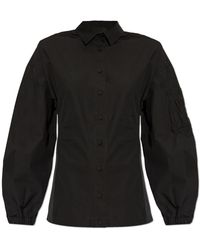 Moncler - Overhemden ,Zwart ,Katoen Shirt Met Zak - Lyst
