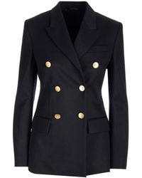 Givenchy - Chaqueta Azul Marino Cruzada, Mujer, Talla - Lyst