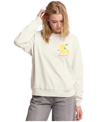 Kocca - Hoodies & Sweatvesten ,Wit ,Katoen Casual Relaxed Fit Sweatshirt - Lyst