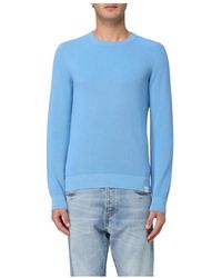 Paul & Shark - Truien & Vesten ,Blauw ,Wol Rondgebreide Trui - Lyst
