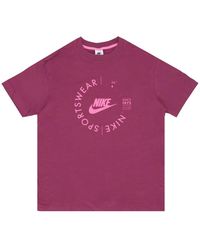 Nike - Fitness ,Roze ,Katoen Utility Tee T-Shirt Met Korte Mouwen - Lyst