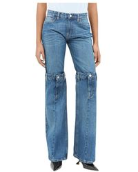 Coperni - Jeans Rectos Con Rodillas Descubiertas, Mujer, Talla - Lyst