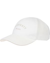 Eleventy - Accessoires ,Wit ,Katoen Baseballpet Met Borduursel - Lyst