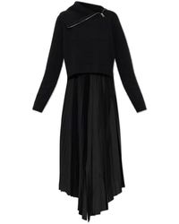 AllSaints - Kleedjes ,Zwart ,Tweed Tweedelige Jurk Jax - Lyst