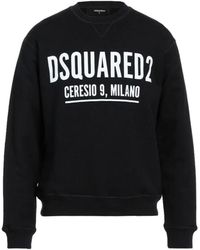 DSquared² - Schwarzer Rundhals-Sweatshirt Mit Frontdruck - Lyst