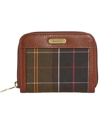 Barbour - Accessoires ,Groen ,Mini Daphne Tartan Portemonnee - Lyst