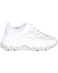 Guess - Sneakers in tessuto con strass all over - Lyst
