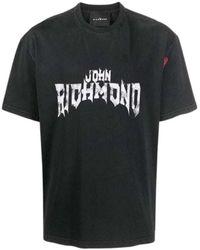 John Richmond - T-shirt con logo a maniche corte - Lyst