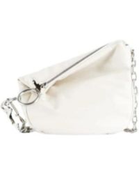 Burberry - Borsa a tracolla knight in pelle bianca - Lyst
