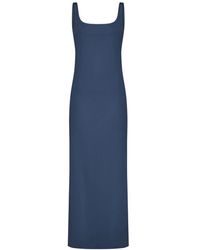 Fisico - Blaues Ärmelloses Knöchellanges Kleid - Lyst