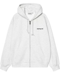 Carhartt - Hoodies & Sweatvesten ,Grijs ,Katoen Hooded Archive Lines Jacket - Lyst
