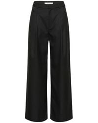 Gestuz - Broeken ,Zwart ,Leer Gzpaula Mw Wide Pants - Lyst