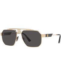 Dolce & Gabbana - Schwarze/graue sonnenbrille - Lyst