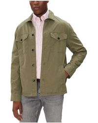 Tommy Hilfiger - Jassen ,Groen ,Katoen Cotton Twill Shirt J - Lyst