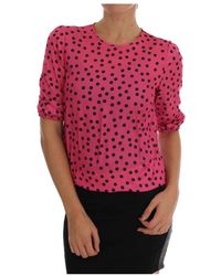 Dolce & Gabbana - T-Shirt Top Met Korte Mouwen En Blouse - Lyst