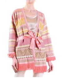 Twinset - Gestreepte Roze Vest Voor Vrouwen - Lyst