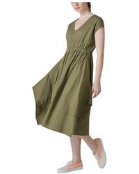 Deha - Olivgrünes popeline kleid - Lyst