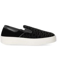 Emporio Armani - Monogram Slip-On Sneaker - Lyst