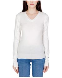 Guess - V-Neck Knitwear - Lyst