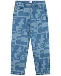 Arte' - Jeans ,Blauw ,Denim Denim Allover Broek Raw Denim - Lyst
