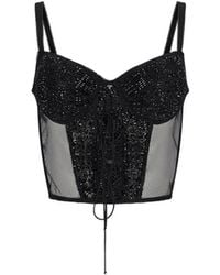 Ermanno Scervino - Tops ,Zwart ,Top Met Borduursel - Lyst