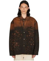 Guess - Gradient Splattered Denim Chore Jacket - Lyst